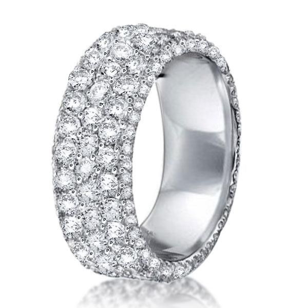 Italo Micro Pave Eternity Created White Sapphire Wedding Band 31$